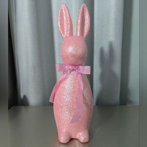New Ashland medium 17' Glitter Pink Bunny Easter Home Decor